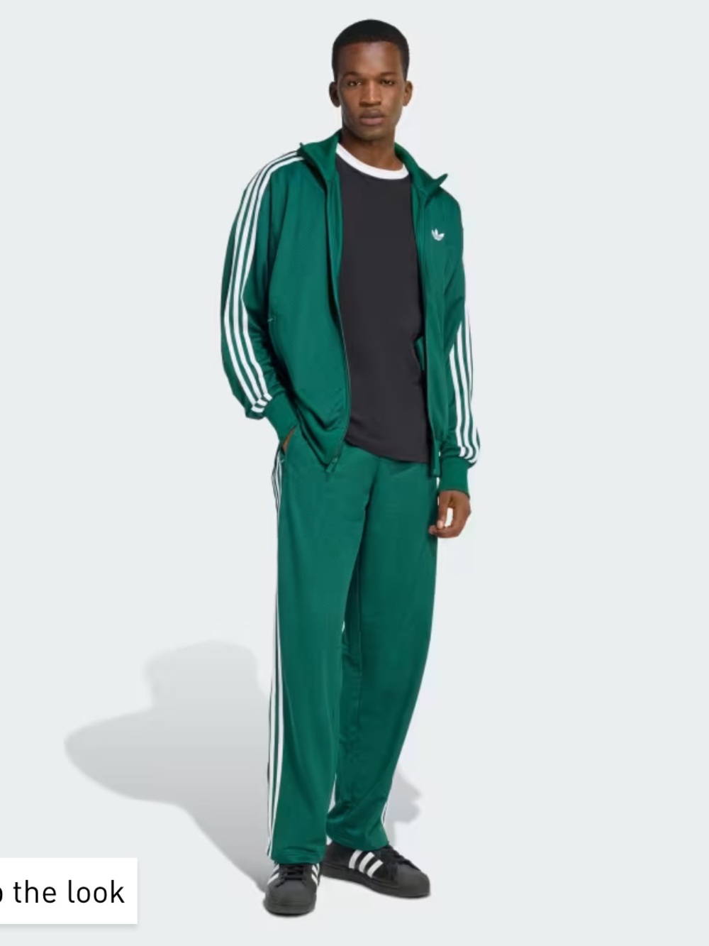 adidas Green Track Jacket and Pants with White Stripes